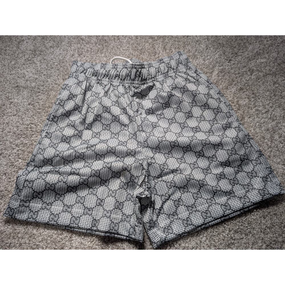 Bravest Studios Grey Mesh GG Gucci Graphite Mesh‎ Shorts Men's Size XS